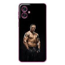 Чехол с картинкой Александр Усик для Motorola Moto G55 – Усик на черном