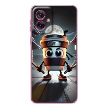 Чохол з мемом Тралалело тралала на Motorola Moto G55 (Капучіно асасіно)