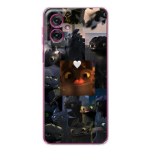 Чехол как приручить дракона на Motorola Moto G55 (Дракон коллаж)