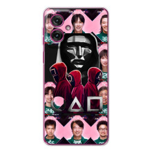 Чехол Гра в кальмара для Motorola Moto G55 – Персонажи игры кальмара