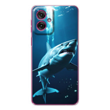 Чехол с картинкой «Хищники» для Motorola Moto G55 – Акула