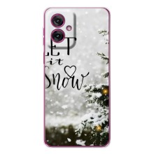 Новорічні, Святкові Чохли для Motorola Moto G55 - 2024 год (Let it snow)