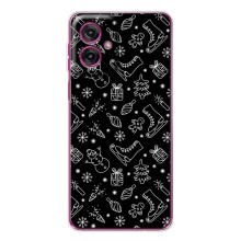 Новорічні, Святкові Чохли для Motorola Moto G55 - 2024 год (Новорічний фон)