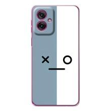 Чохли (ТПУ) (смішні стікери) для Motorola Moto G55 – Сіро-білий