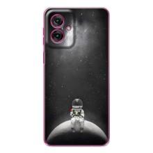 Силіконовый Чохол з принтом "Космонавти" на Motorola Moto G55 – Космонавт романтик