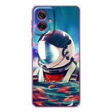 Силіконовый Чохол з принтом "Космонавти" на Motorola Moto G55 – Космонавт у воді