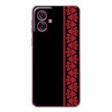 Силіконовый Чохол на Motorola Moto G55 – Червона вишиванка