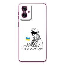 Захисні чохли (Призрак Киева) для Motorola Moto G55 (AlphaPrint) (Льотчик Києва)