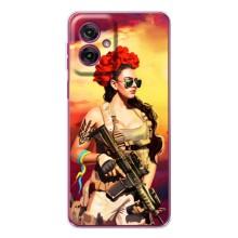 ЗСУ Чехлы (TPU) для Motorola Moto G55 – Женщина солдат