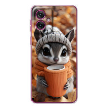 Друкований чохол 'Звірята з кавою' для Motorola Moto G55