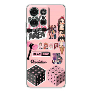 Чохли з картинкою для Motorola MOTO G56 – BLACK PINK колаж