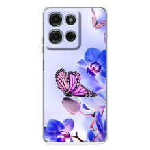 Чехлы с Цветами для Motorola MOTO G56 (VPrint) (Бабочка на цветочке)