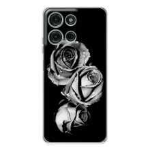 Чехол с картинкой (Стильные) для Мото Джи56 - (AlphaPrint) (Черная роза)