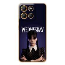 Чехлы с принтом Уэнсдей на Motorola MOTO G56 (Wednesdey)