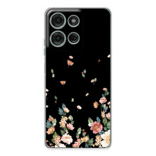 Чехол для Мото Джи56 - с принтом (Дизайнерские) (AlphaPrint) (Маленькие цветы)