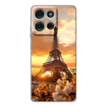 Чехол Эйфелева Башня для Motorola MOTO G56 - (AlphaPrint) (Солнечная башня)