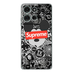 Чехол с Брендами одежды на Мото Г56 – Supreme Маус
