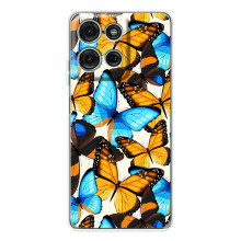 Чехол с принтом для Мото Джи56 - (Прикольные) (AlphaPrint) (Яркие бабочки)