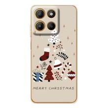 Чехол Санта Клаус для Motorola MOTO G56 (Merry Christmas)