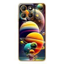 Чехол (ТПУ) с планетами на Motorola MOTO G56 (Солнечна система)