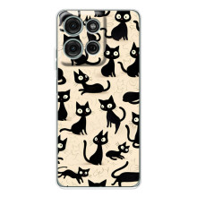 Чохол з малюнком кіт на Motorola MOTO G56 (Чорні коти)