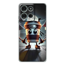 Чохол з мемом Тралалело тралала на Motorola MOTO G56 (Капучіно асасіно)