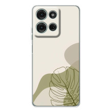 Силконовий чохол з принтом в квітах на Motorola MOTO G56 – Монстера зелена