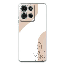 Силконовий чохол з принтом в квітах на Motorola MOTO G56 – Нюдовий дизайн