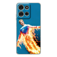 Чохол з принтом Фантастична четвірка для Motorola MOTO G56 – Людина-факел