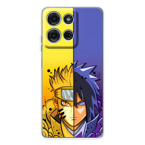 Купить Чехлы на телефон с принтом Anime для Motorola MOTO G56 – Naruto Vs Sasuke