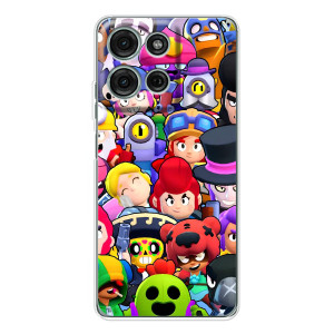 Силіконовый Чохол на Motorola MOTO G56 з картинкою Brawl Stars – Персонажі