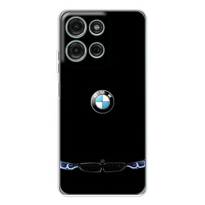 Силіконовий бампер з картинкою машини на Motorola MOTO G56 – Чорний BMW
