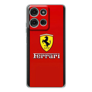 Силіконовий бампер з картинкою машини на Motorola MOTO G56 – Ferrari Logo