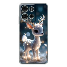 Яскравий чохол для Motorola MOTO G56 з Зимові Оленята – Блискуче оленятко
