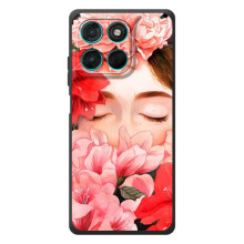 Чехлы (ART) Цветы на Motorola Moto G57 Power (VPrint) (Глаза в цветах)