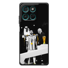 Чехлы для Motorola Moto G57 Power (Leo чемпион) (AlphaPrint) (Месси в накидке)