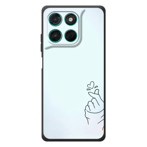 Чехлы (Знак сердечка) на Motorola Moto G57 Power – Сердце на голубом