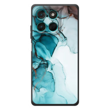Чохол для Мо Motorola Мо G57 Павер - з принтом (Дизайнерські) (AlphaPrint) (Бірюзовий мрамор)