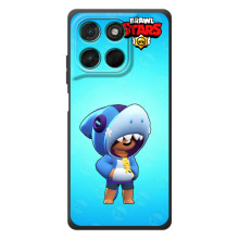 Чехол для Motorola Moto G57 Power Бравл Старс (VPrint) (Леон акула)