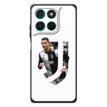 Чехол футболист Роналду для Моторола Мо́то G57 Павер (Роналду в Ювентусе)