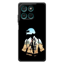 Силиконовый чехол с картинкой "Герой Pubg" на Motorola Moto G57 Power (Пубг мен)