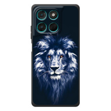 Чехол с картинкой на Motorola Moto G57 Power – Лев - синий