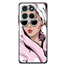 Чехол с картинкой Модные Девчонки Motorola Moto G57 Power – Девушка в халате