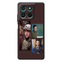 Чехол для Motorola Moto G57 Power (AlphaPrint - с принтом Зеленского) – Президент