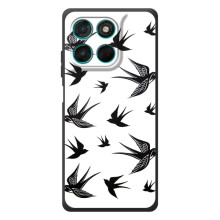 Чехол с птицами на Motorola Moto G57 Power (VPrint) (Ласточки)