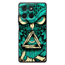 Чехол с птицами на Motorola Moto G57 Power (VPrint) (Сова с глазом)