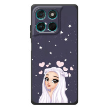 Чехол Стильные девушки на Motorola Moto G57 Power (Девушка и сердечки)