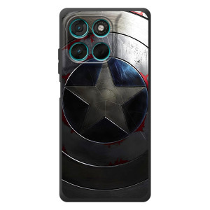 Чехол с Щитом Капитана Америки на Motorola Moto G57 Power – Ретро Щит Капитана