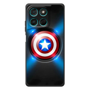 Чехол с Щитом Капитана Америки на Motorola Moto G57 Power – Яркий Щит Капитана