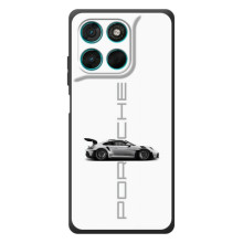 Чехол с авто Порше для Motorola Moto G57 Power – белый Порше